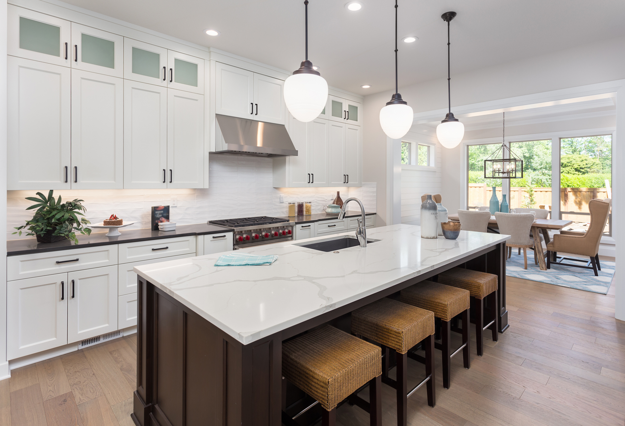 kitchen in newly constructed luxury home